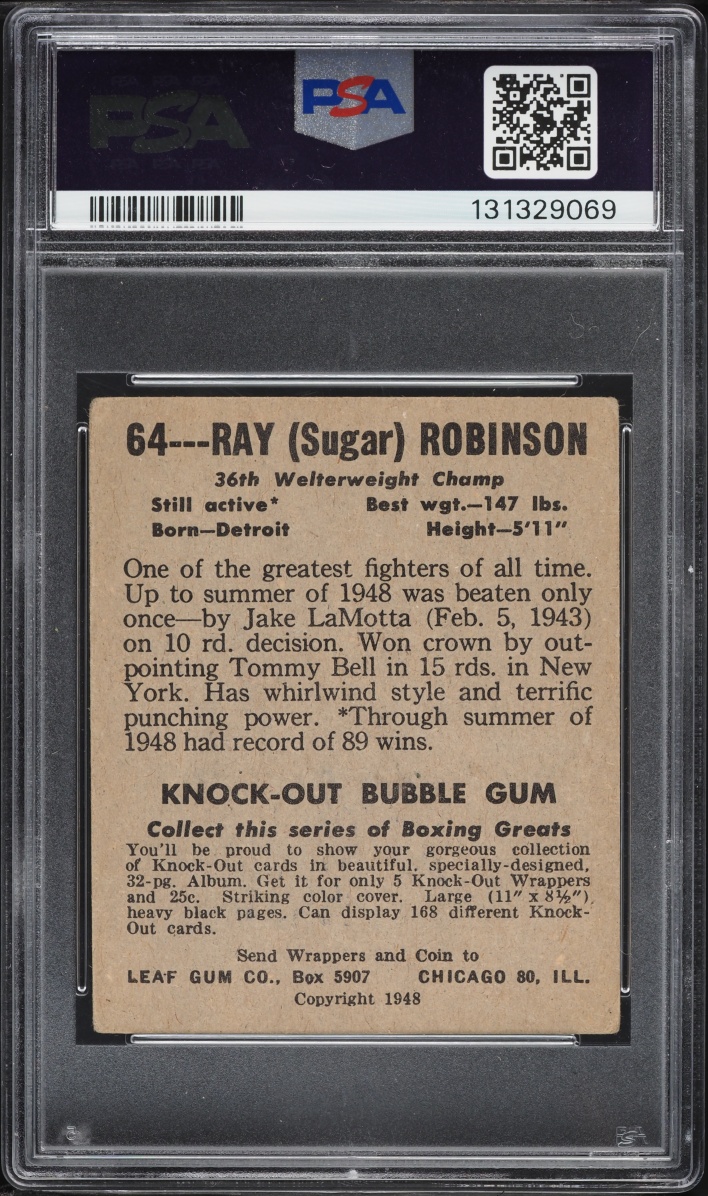 1948 Leaf Ray Sugar Robinson #64 PSA 3(mk) VG - Photo 2