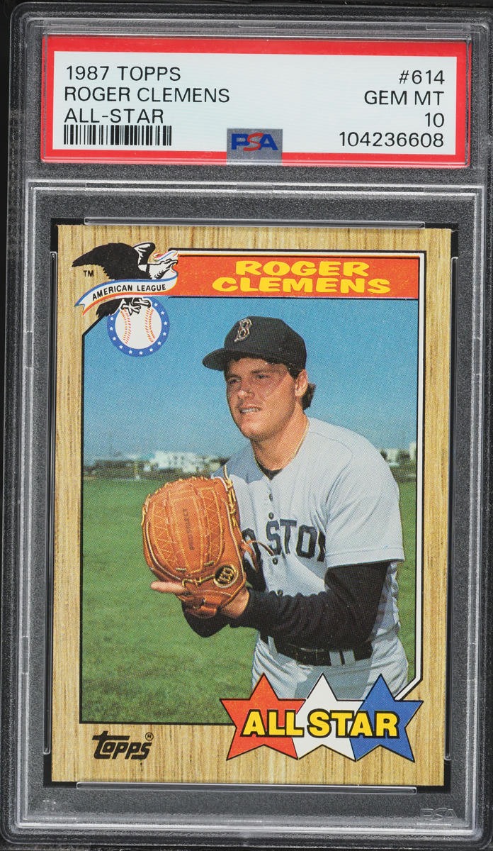 1987 Topps All-Star Roger Clemens #614 PSA 10 GEM MINT