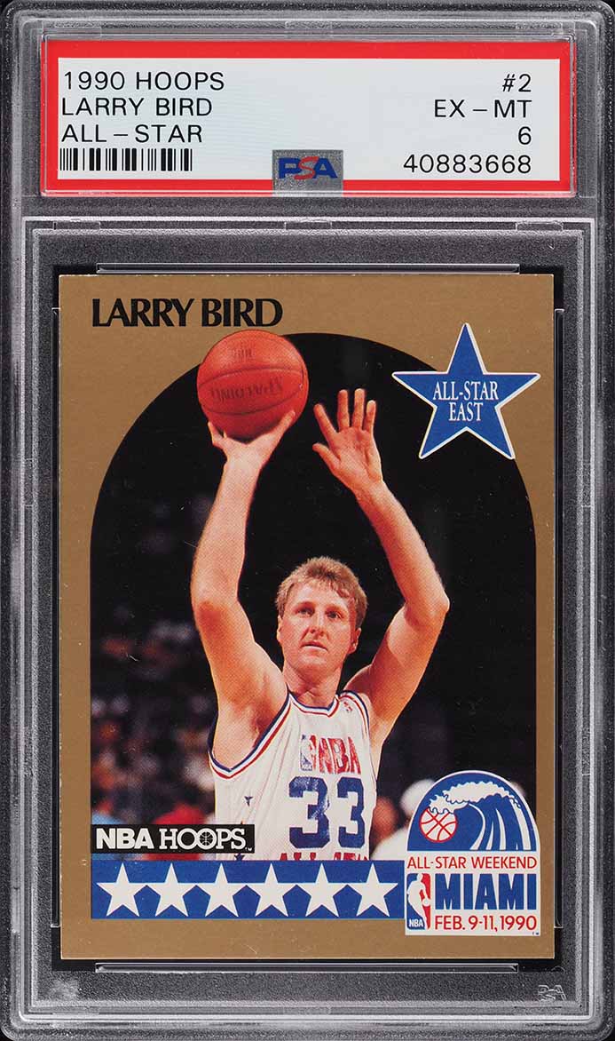 1990 Hoops Larry Bird ALL-STAR #2 PSA 6 EXMT
