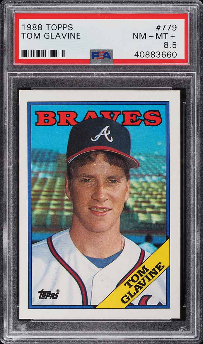 1988 Topps Tom Glavine ROOKIE #779 PSA 8.5 NM-MT+