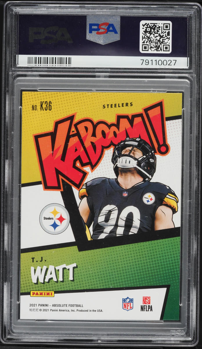 2021 Absolute Kaboom! T.J. Watt #K36 PSA 9 MINT