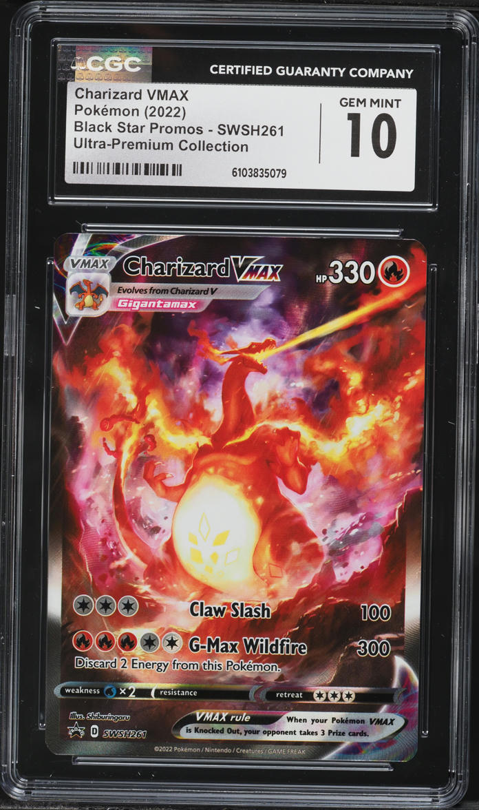 2022 Pokemon Sword & Shield Promo Ultra Premium Alt Art Charizard VMAX #SWSH261 CGC 10 GEM MINT