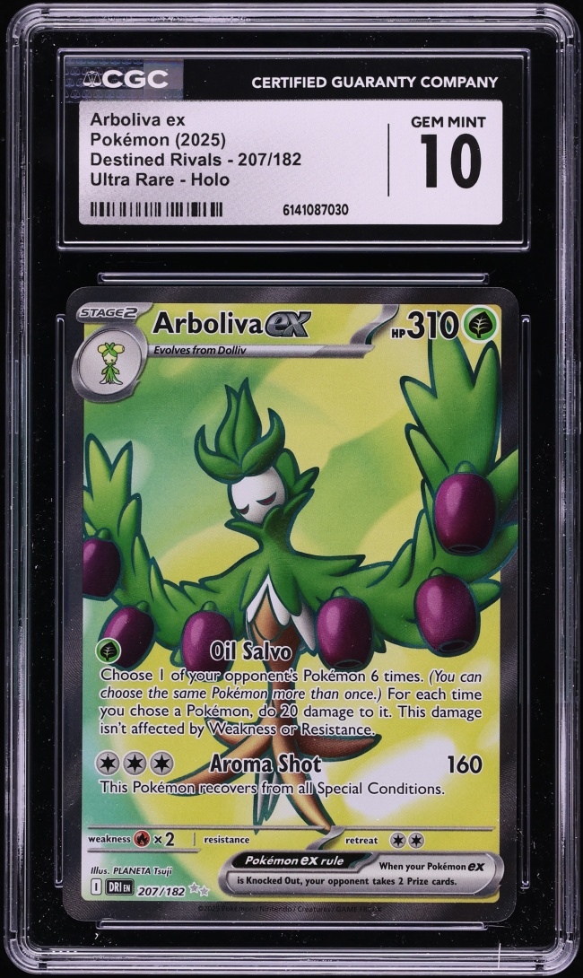 2025 Pokemon Scarlet & Violet Destined Rivals Full Art Arboliva ex #207 CGC 10 GEM MINT