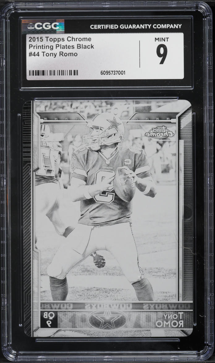 2015 Topps Chrome Printing Plates Black Tony Romo 1/1 #44 CGC 9 MINT