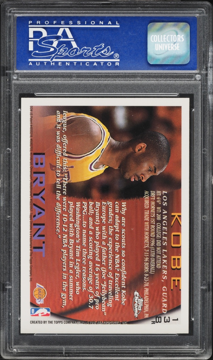 1996 Topps Chrome Refractor Kobe Bryant #138 PSA 9 MINT