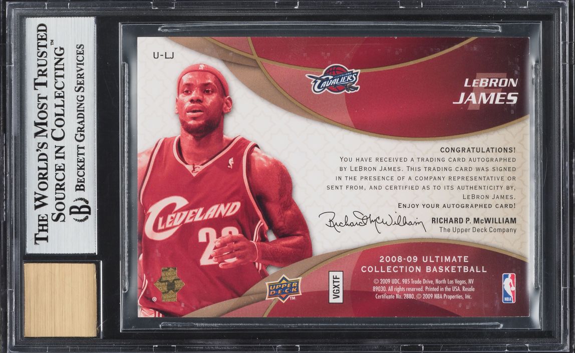 2008 Ultimate Collection Signatures Lebron James AUTO /23 #U-LJ BGS 9 MINT