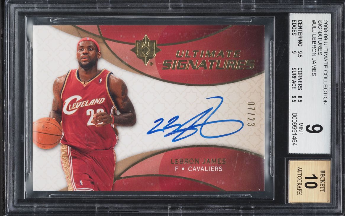 2008 Ultimate Collection Signatures Lebron James AUTO /23 #U-LJ BGS 9 MINT