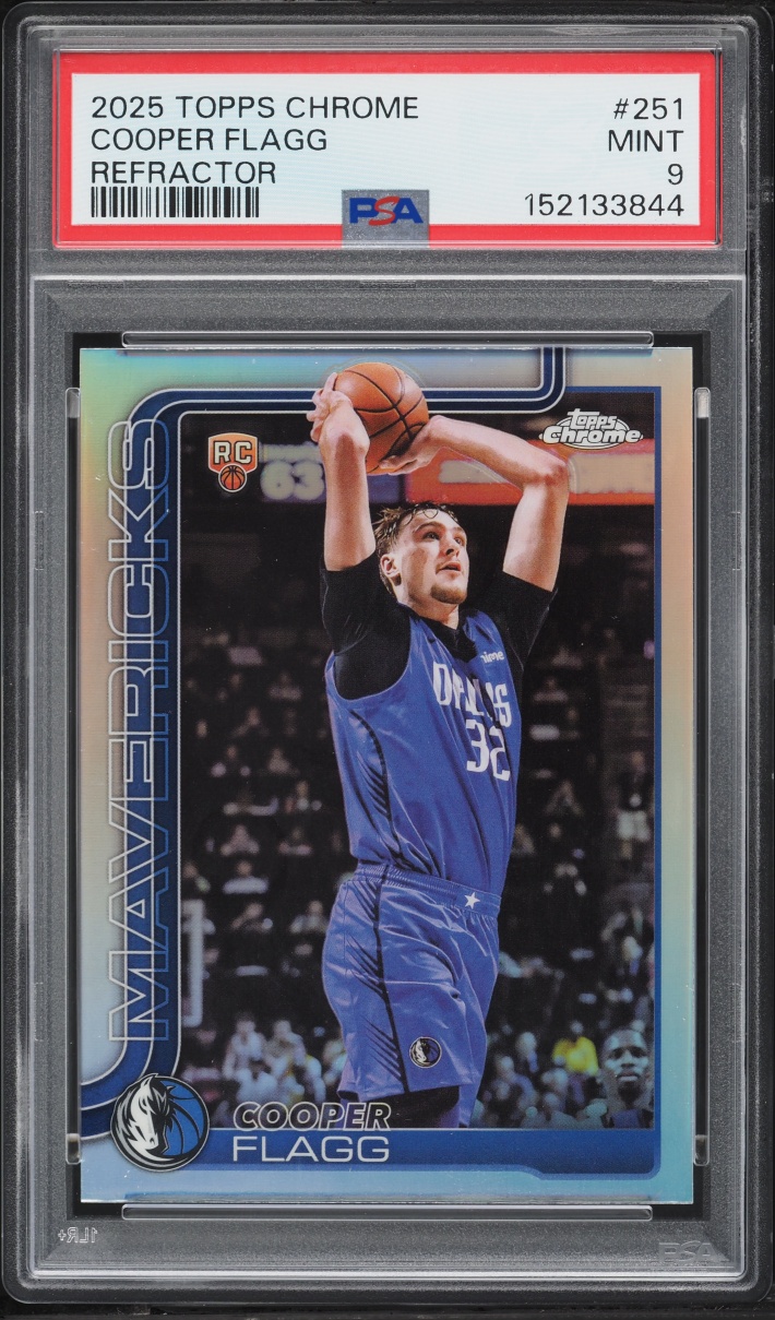2025 Topps Chrome Refractor Cooper Flagg ROOKIE #251 PSA 9 MINT