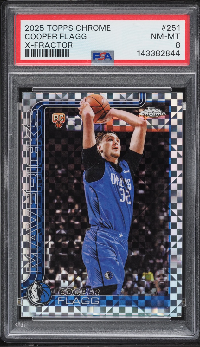 2025 Topps Chrome Xfractor Cooper Flagg ROOKIE #251 PSA 8 NM-MT