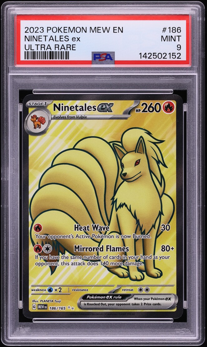 2023 Pokemon Scarlet & Violet 151 Full Art Ninetales EX #186 PSA 9 MINT