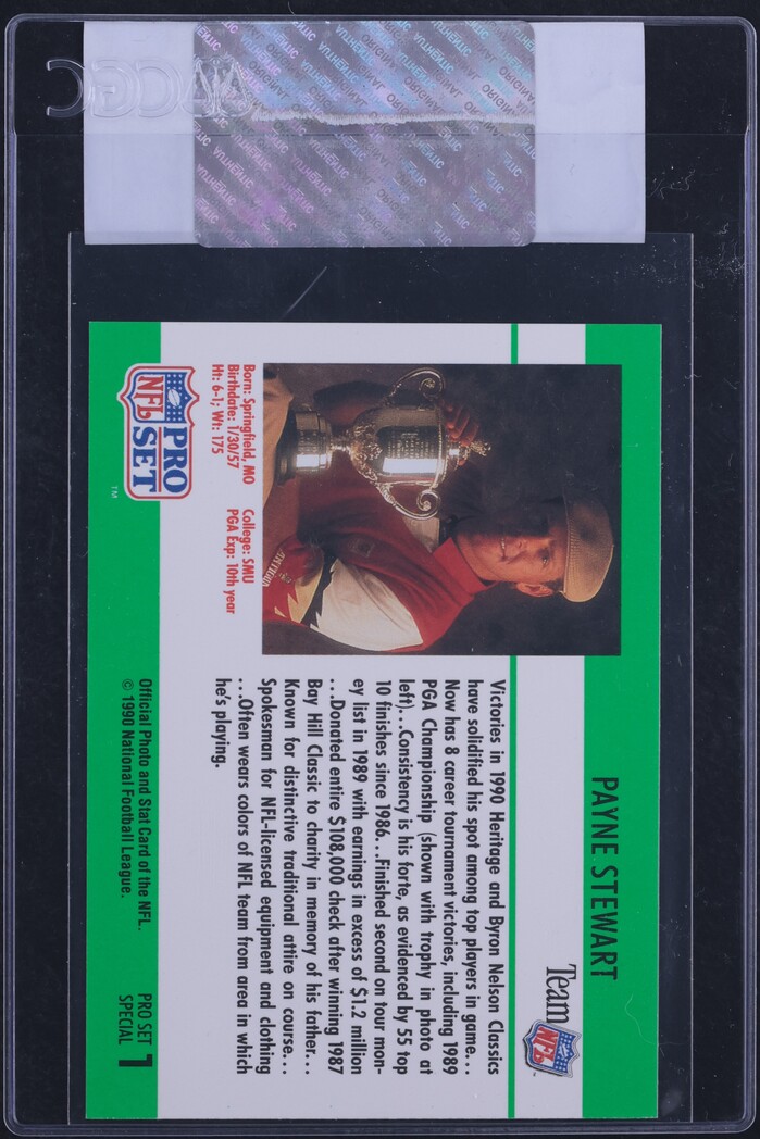 1990 Pro Set Special Payne Stewart #1 CGC AUTH
