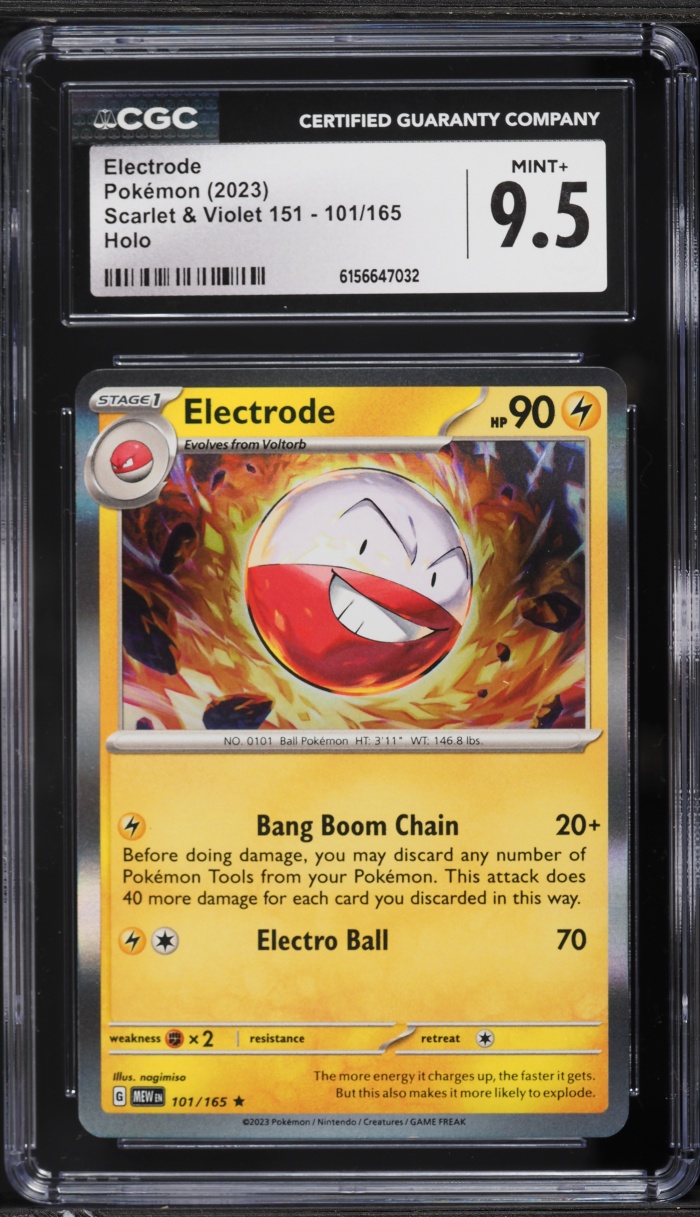 2023 Pokemon Scarlet & Violet 151 Holo Electrode #101 CGC 9.5 MINT+