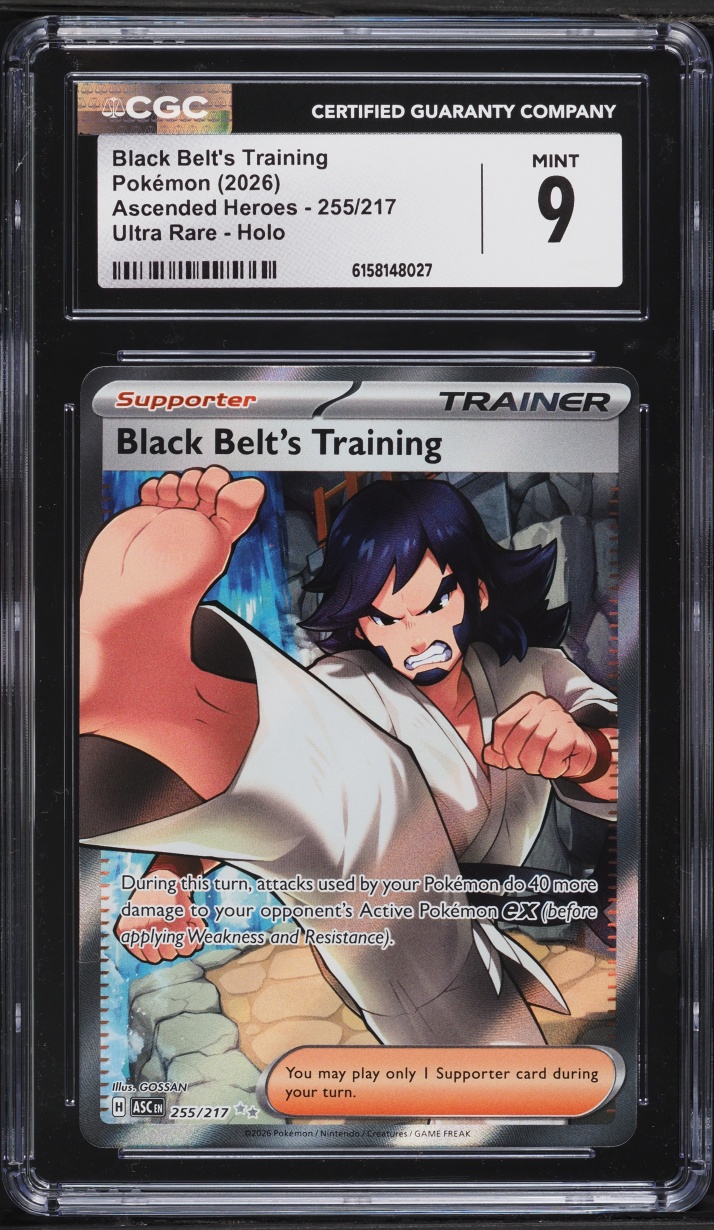 2026 Pokemon Mega Evolution Ascended Heroes Full Art Black Belt's Training #255 CGC 9 MINT