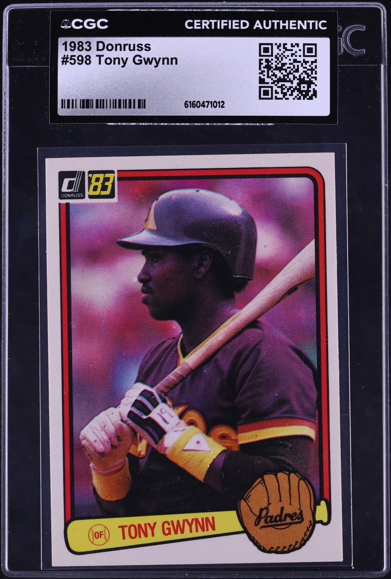 1983 Donruss Tony Gwynn ROOKIE #598 CGC AUTH