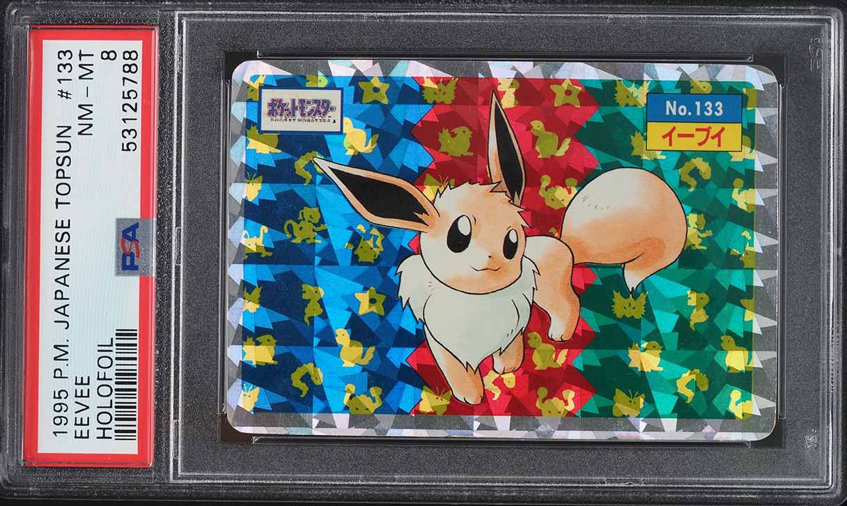 1997 Pokemon Japanese Topsun Holofoil Eevee #133 PSA 8 NM-MT