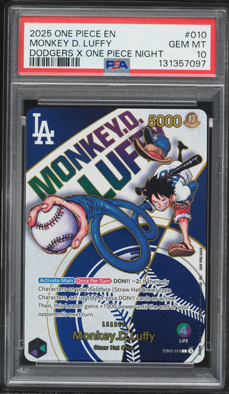ドジャース　ルフィ　BGS 10 Dodgers Luff ドジャース ルフィ BGS 10 Dodgers Luff ドジャース ルフィ BGS 10