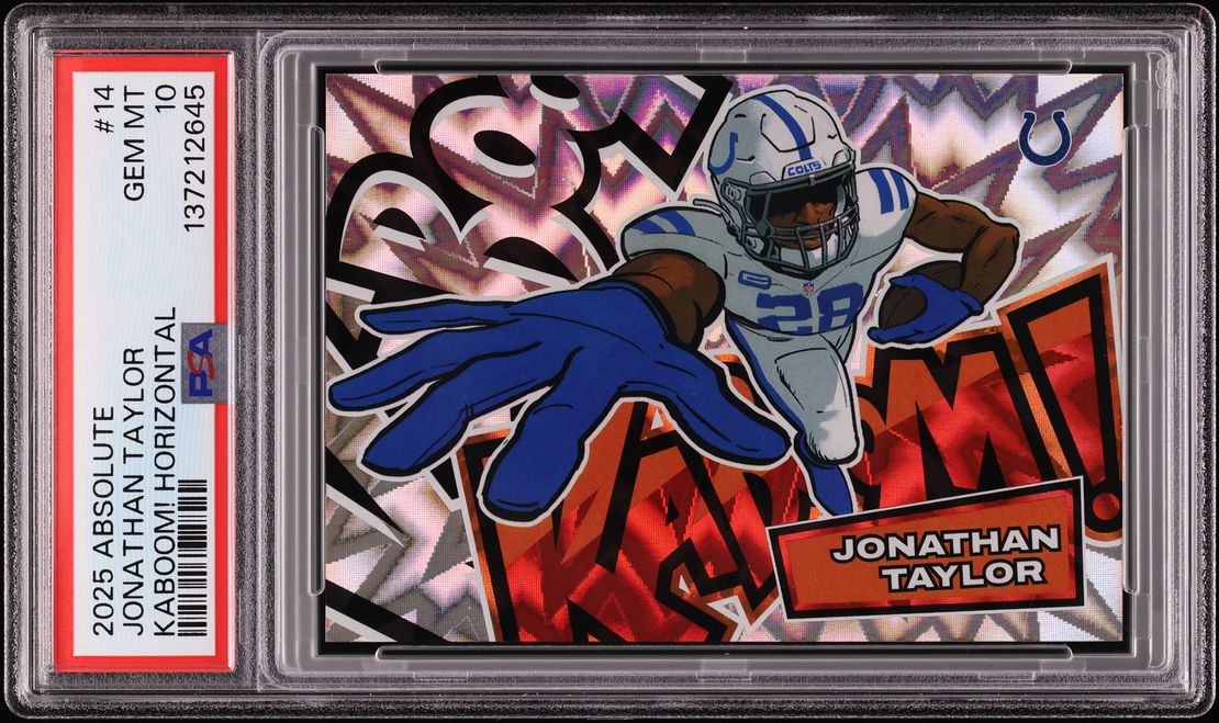 2025 Absolute Kaboom! Horizontal Jonathan Taylor #14 PSA 10 GEM MINT