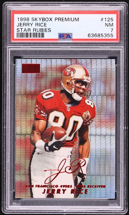 1996 Playoff Contenders Leather Jerry Rice #57 SGC 9.5 MINT+ on