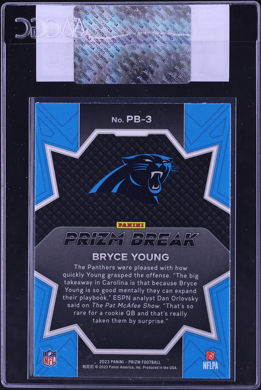 2023 Panini Prizm Break Bryce Young ROOKIE #PB-3 CGC AUTH