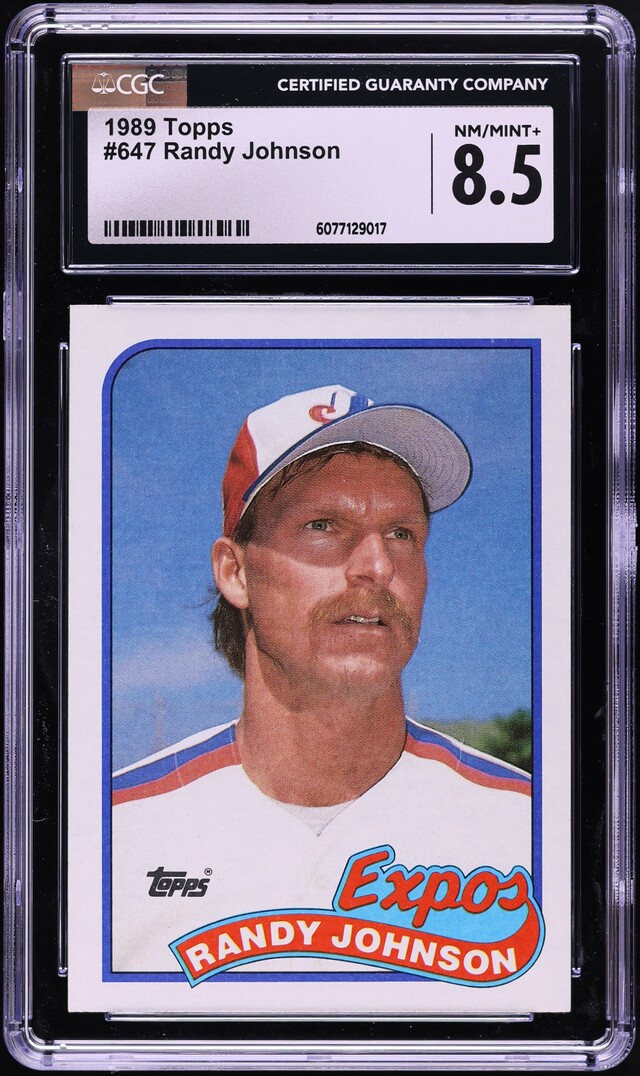 1989 Topps Randy Johnson ROOKIE #647 CGC 8.5 NM-MT+