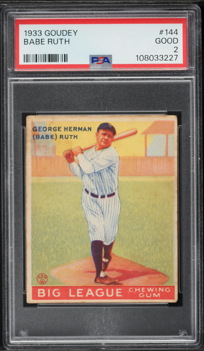 1933 Goudey Babe Ruth #144 PSA 2 GD