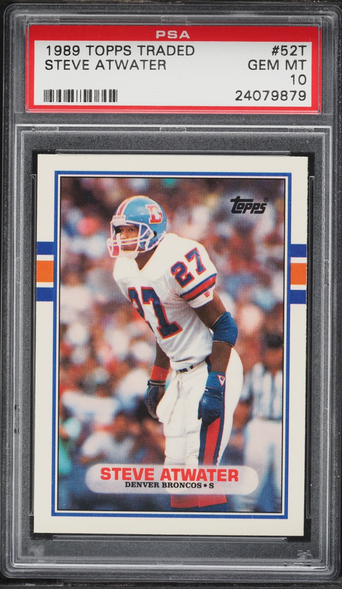 1989 Topps Traded Steve Atwater ROOKIE #52T PSA 10 GEM MINT