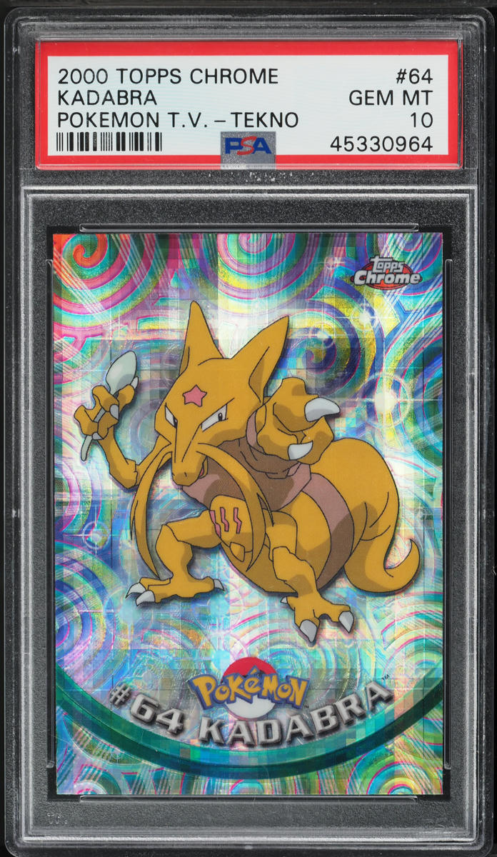 2000 Topps Chrome Pokemon Series 1 Tekno Kadabra #64 PSA 10 GEM MINT