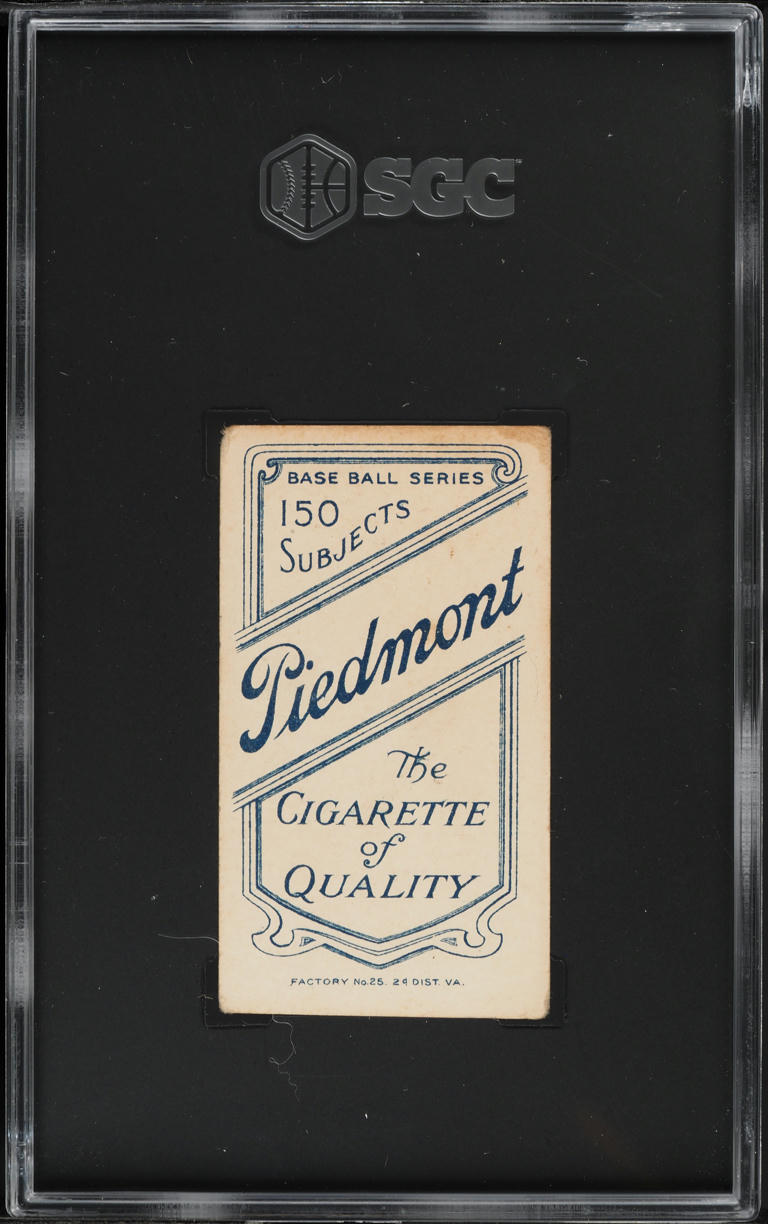 1909-11 T206 Red Ames HANDS AT CHEST SGC 3 VG