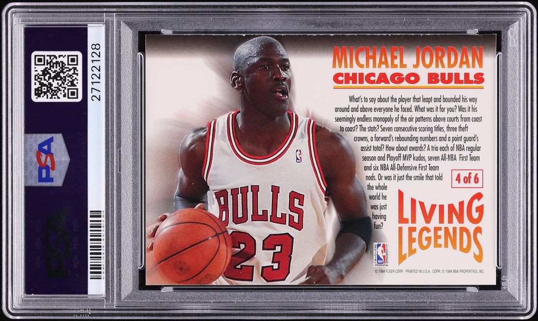 1993 Fleer Living Legends Michael Jordan #4 PSA 10 GEM MINT