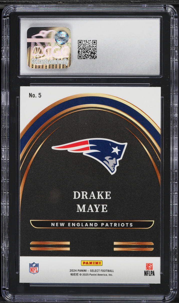 2024 Select Future Drake Maye ROOKIE #5 CGC 9 MINT