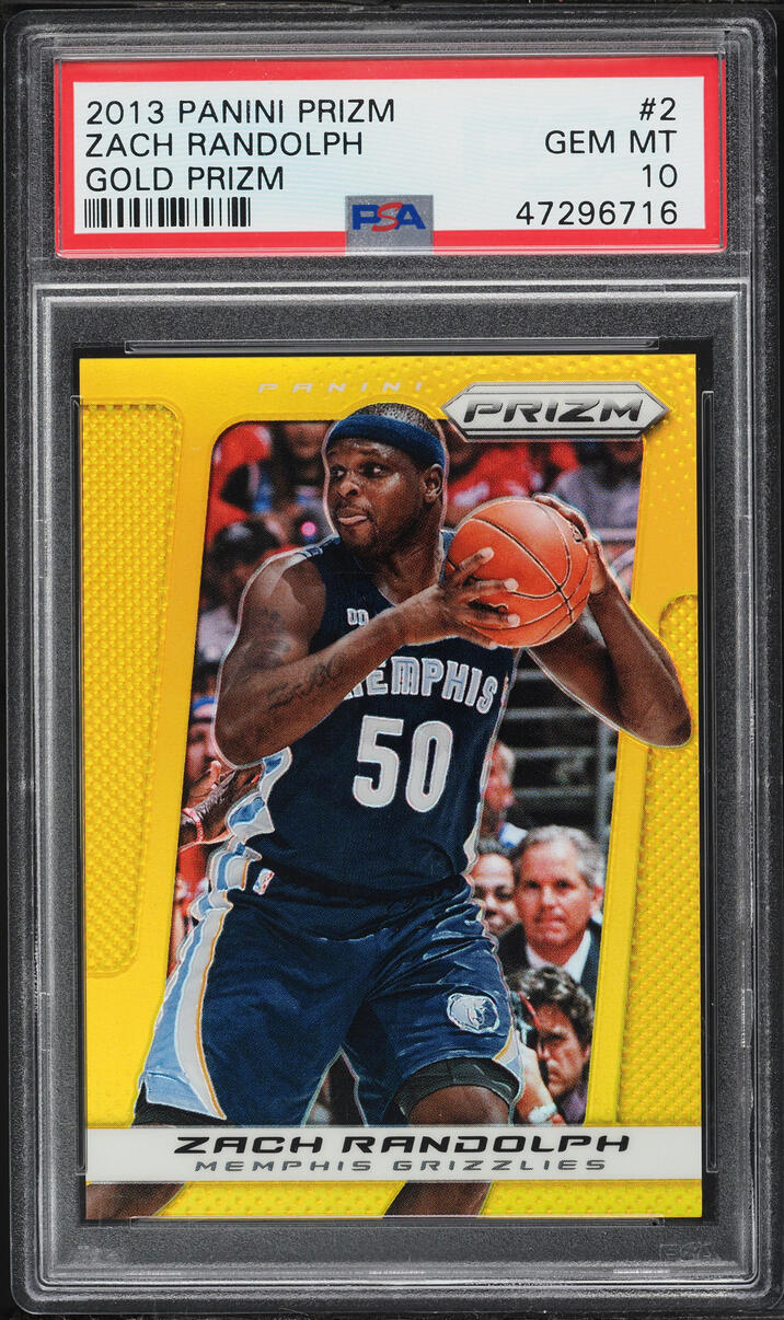 2013 Panini Prizm Gold Zach Randolph /10 #2 PSA 10 GEM MINT