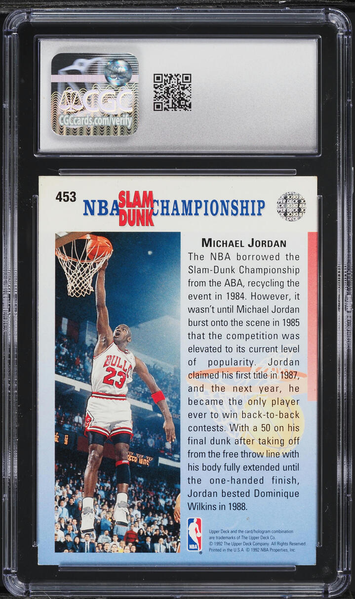 1992-93 Upper Deck Michael Jordan #453 CGC 7 NRMT