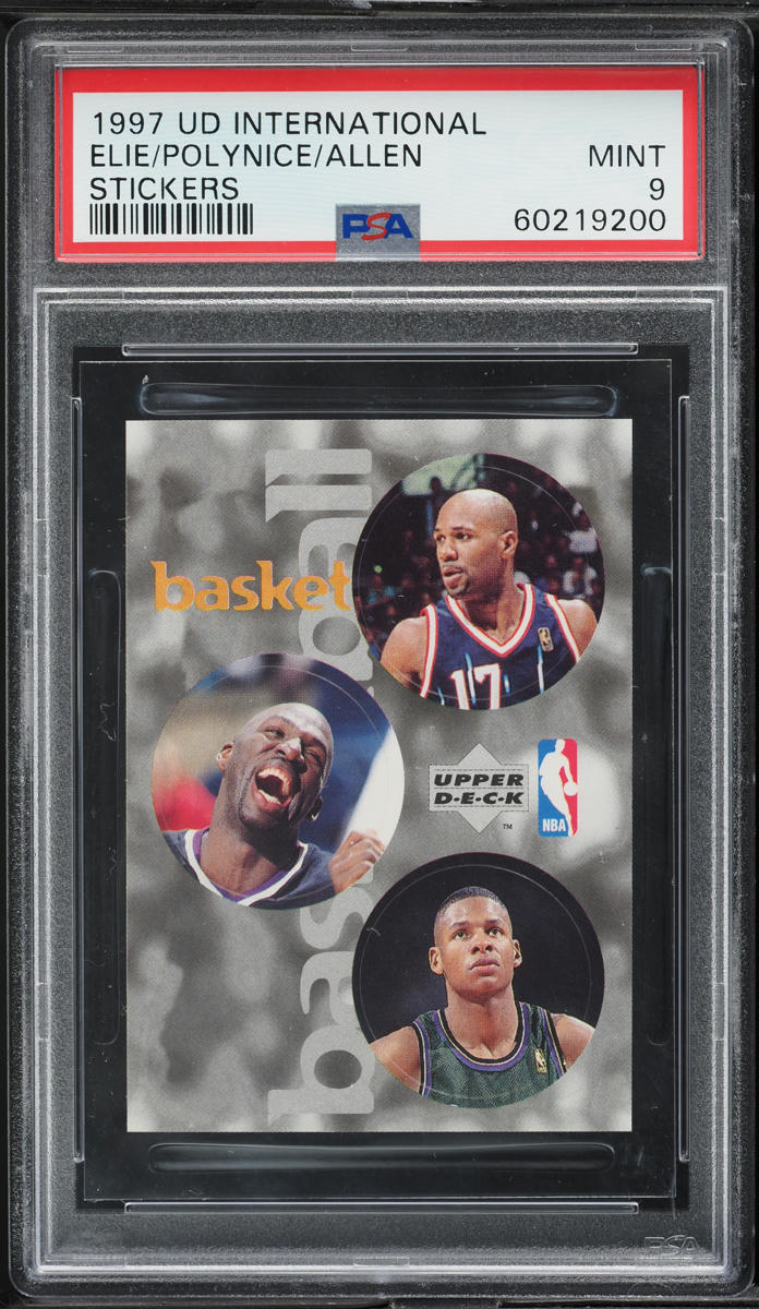 1997 Upper Deck International Stickers Elie Polynice Allen  PSA 9 MINT