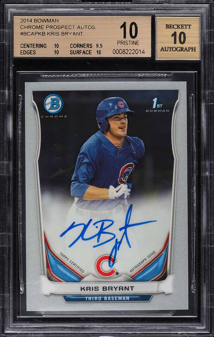 2014 Bowman Chrome Kris Bryant PROSPECT AUTO #BCAPKB BGS 10 PRISTINE
