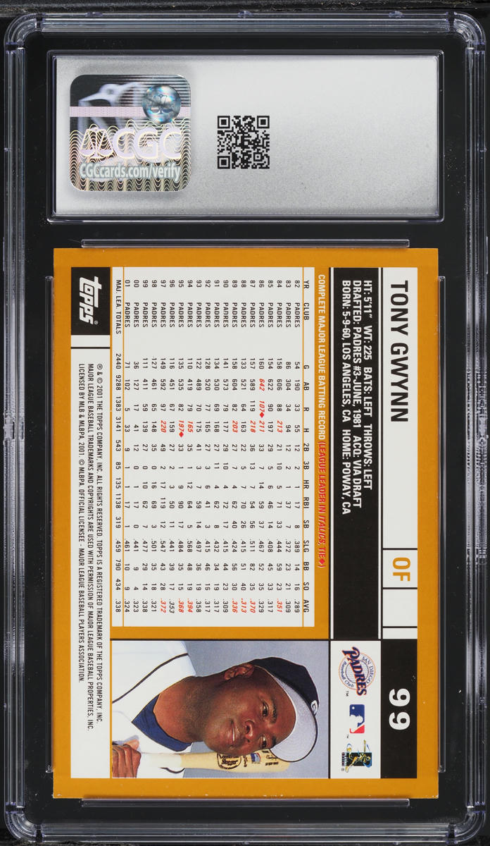 2002 Topps Tony Gwynn #99 CGC 9 MINT