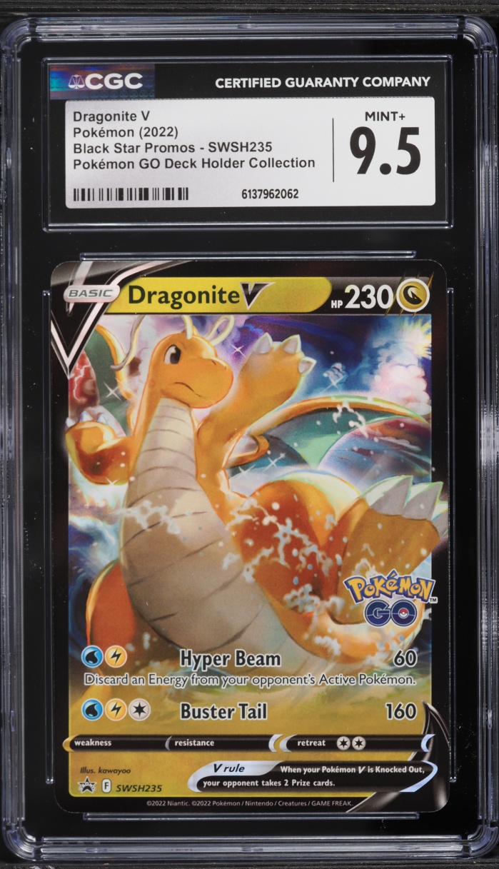 2022 Pokemon Sword & Shield Promo Pokemon GO Dragonite V #235 CGC 9.5 MINT+