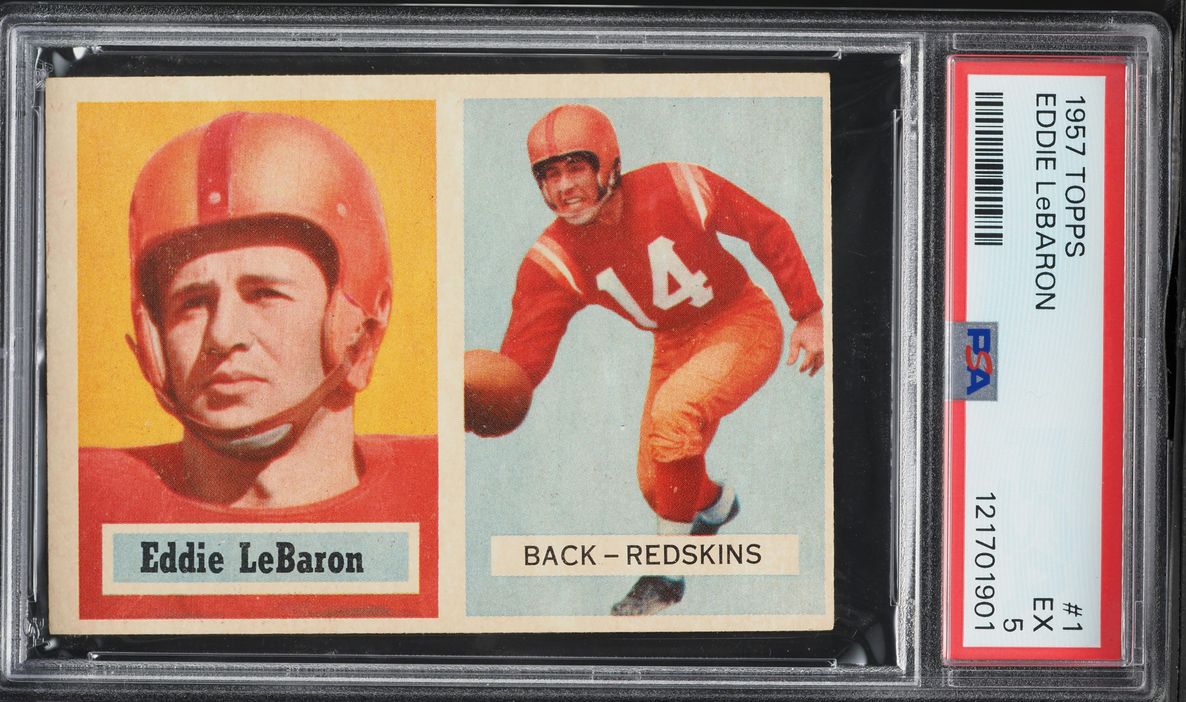 1957 Topps Football Eddie LeBaron #1 PSA 5 EX