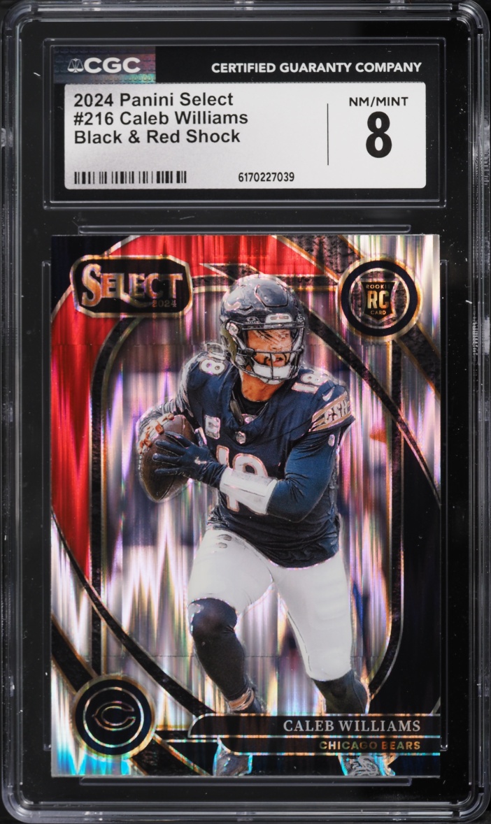 2024 Select Club Level Black & Red Shock Prizm Caleb Williams ROOKIE #216 CGC 8 NM-MT