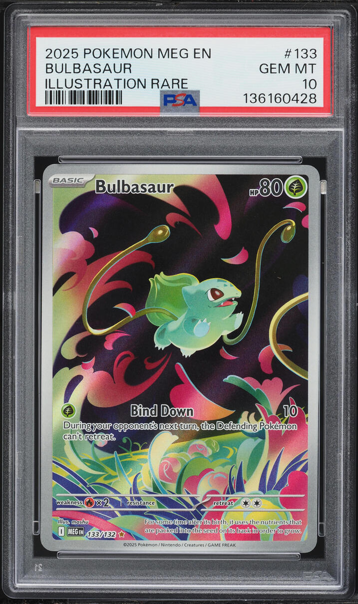 2025 Pokemon Mega Evolution IR Bulbasaur #133 PSA 10 GEM MINT