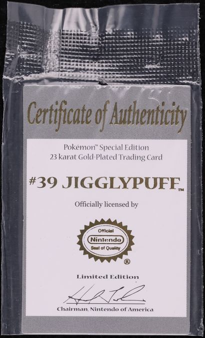 1999 Pokemon Burger King Gold Cards Jigglypuff PSA 7 NRMT