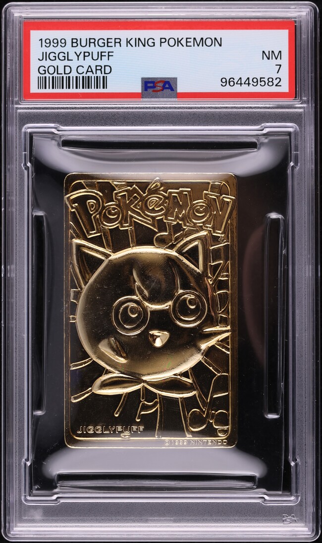 1999 Pokemon Burger King Gold Cards Jigglypuff PSA 7 NRMT