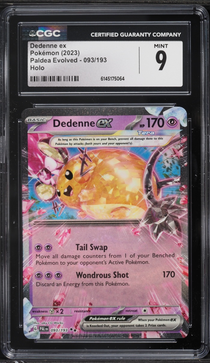 2023 Pokemon Scarlet & Violet Paldea Evolved Holo Dedenne ex #93 CGC 9 MINT