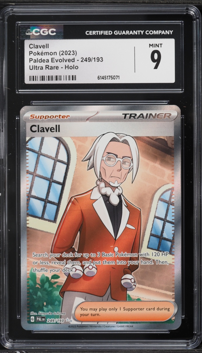 2023 Pokemon Scarlet & Violet Paldea Evolved Full Art Clavell #249 CGC 9 MINT