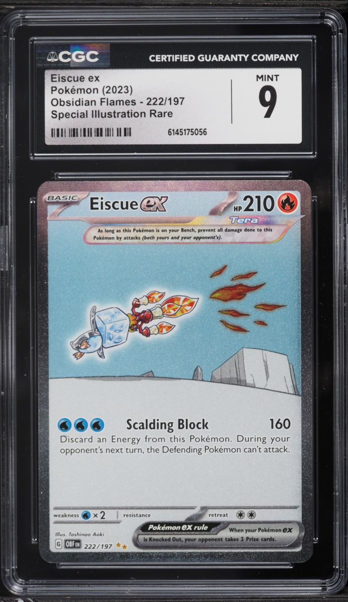 2023 Pokemon Scarlet & Violet Obsidian Flames SIR Eiscue EX #222 CGC 9 MINT