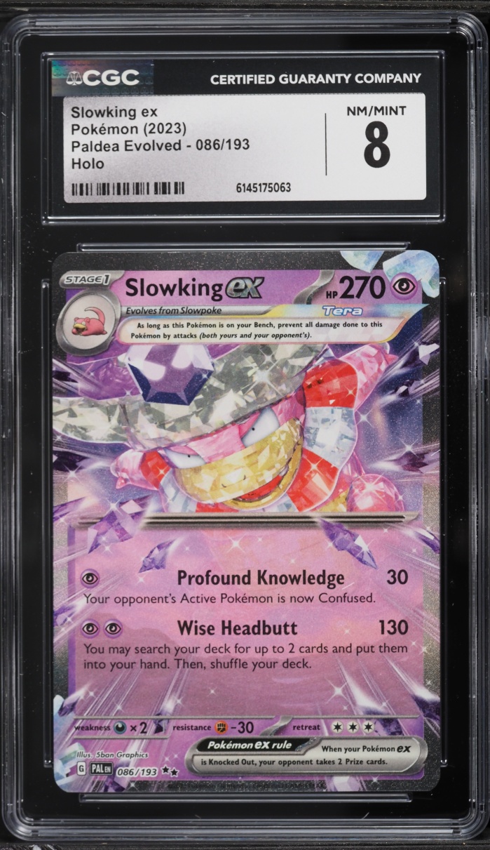 2023 Pokemon Scarlet & Violet Paldea Evolved Holo Slowking ex #86 CGC 8 NM-MT