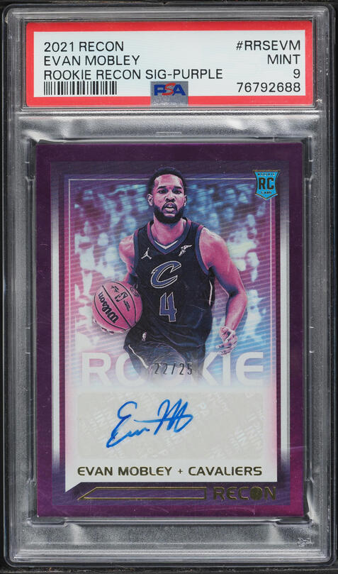 2021 Panini Contenders Premium Blue Shimmer Evan Mobley RC AUTO