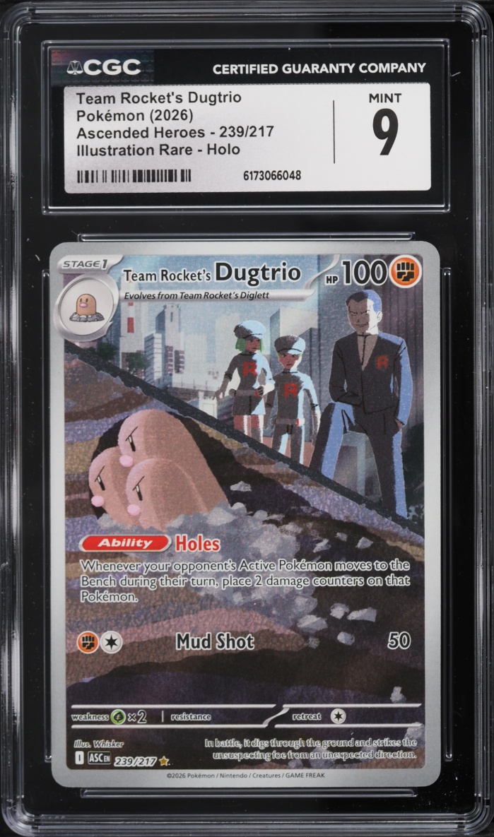 2026 Pokemon Mega Evolution Ascended Heroes IR Team Rocket's Dugtrio #239 CGC 9 MINT