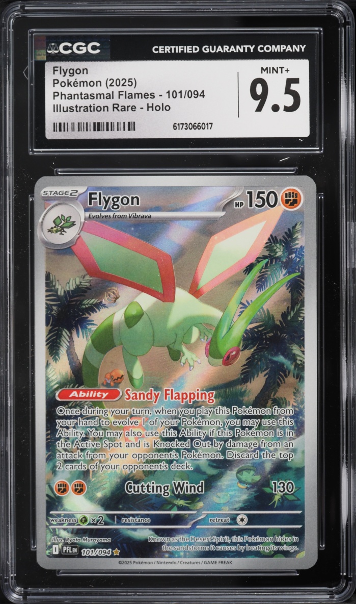 2025 Pokemon Mega Evolution Phantasmal Flames IR Flygon #101 CGC 9.5 MINT+
