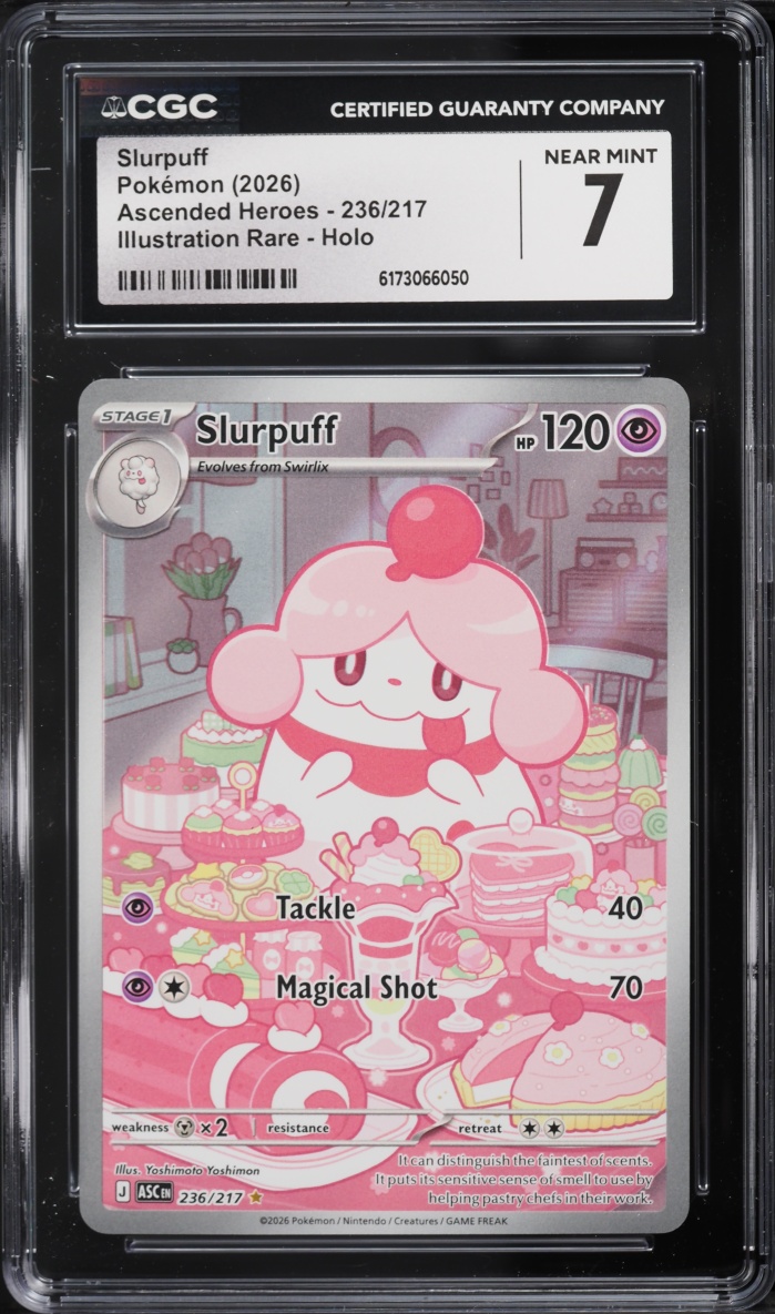 2026 Pokemon Mega Evolution Ascended Heroes IR Slurpuff #236 CGC 7 NRMT