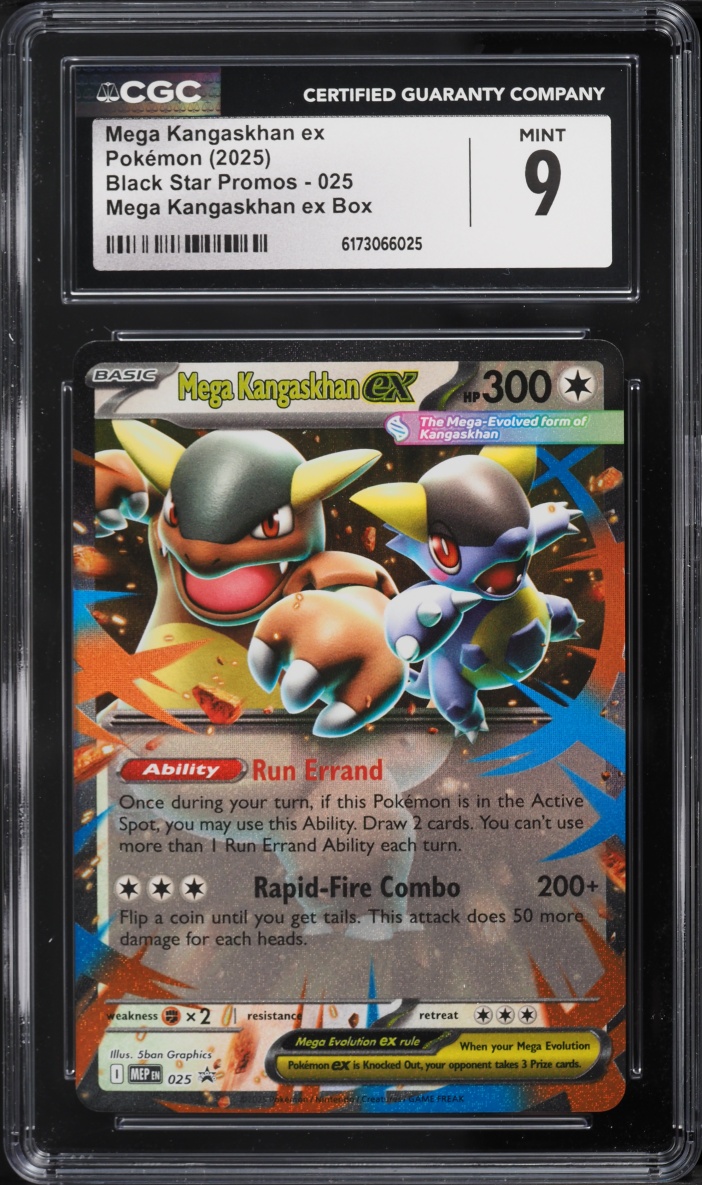 2025 Pokemon Mega Evolution Black Star Promo Box Mega Kangaskhan EX #25 CGC 9 MINT